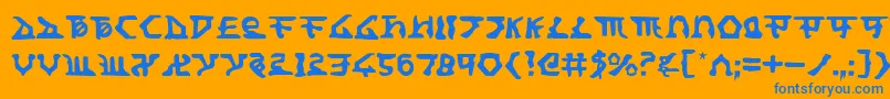 Homewt Font – Blue Fonts on Orange Background