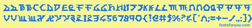 Homewt Font – Blue Fonts on Yellow Background