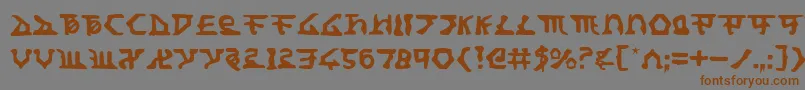 Шрифт Homewt – коричневые шрифты на сером фоне