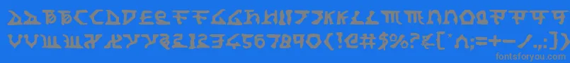 Czcionka Homewt – szare czcionki na niebieskim tle
