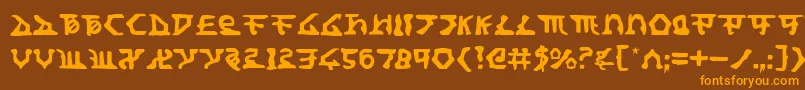 Homewt Font – Orange Fonts on Brown Background