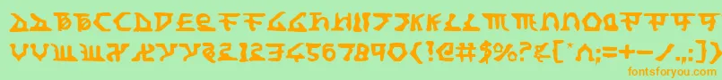 Homewt Font – Orange Fonts on Green Background