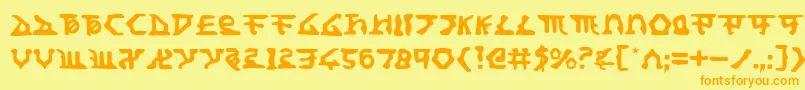 Homewt Font – Orange Fonts on Yellow Background