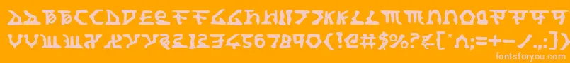 Homewt Font – Pink Fonts on Orange Background