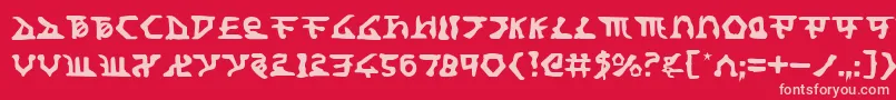 Homewt Font – Pink Fonts on Red Background