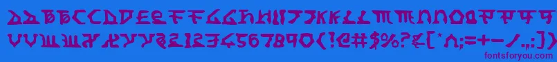 Homewt Font – Purple Fonts on Blue Background