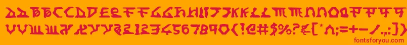 Homewt Font – Red Fonts on Orange Background