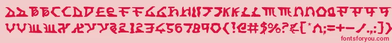 Homewt Font – Red Fonts on Pink Background