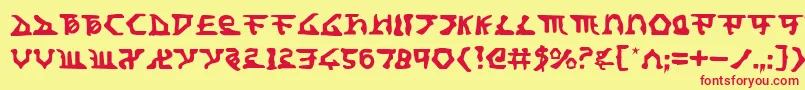 Homewt Font – Red Fonts on Yellow Background