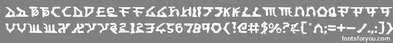 フォントHomewt – 灰色の背景に白い文字