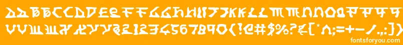 Homewt Font – White Fonts on Orange Background