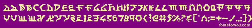 Homewt Font – Yellow Fonts on Purple Background