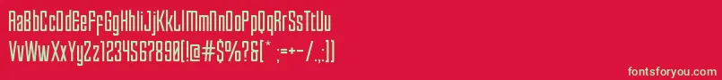 Enfatica Font – Green Fonts on Red Background
