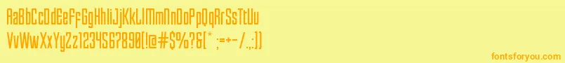 Enfatica Font – Orange Fonts on Yellow Background