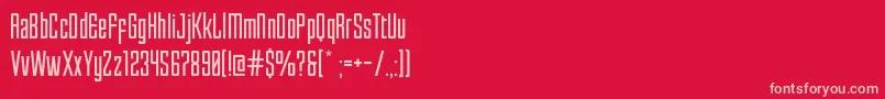 Enfatica Font – Pink Fonts on Red Background