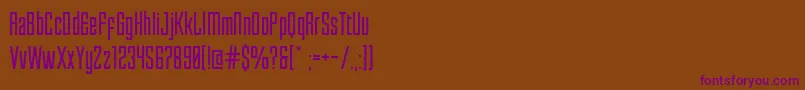 Enfatica-Schriftart – Violette Schriften auf braunem Hintergrund