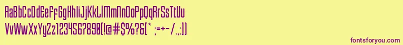 Enfatica Font – Purple Fonts on Yellow Background
