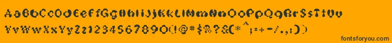 OakMagicmushroom Font – Black Fonts on Orange Background