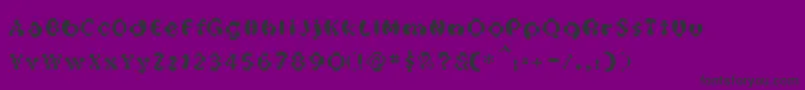 OakMagicmushroom-Schriftart – Schwarze Schriften auf violettem Hintergrund