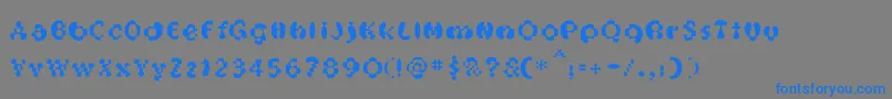OakMagicmushroom Font – Blue Fonts on Gray Background