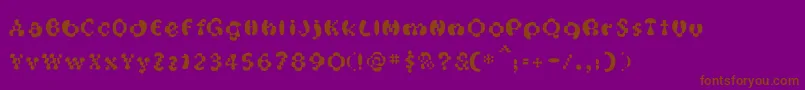 Шрифт OakMagicmushroom – коричневые шрифты на фиолетовом фоне