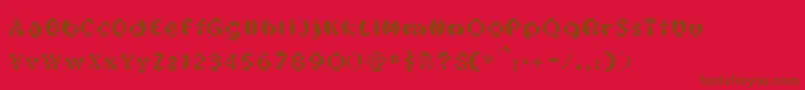 OakMagicmushroom Font – Brown Fonts on Red Background