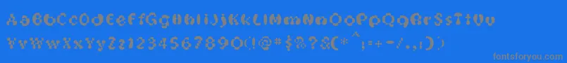 Шрифт OakMagicmushroom – серые шрифты на синем фоне