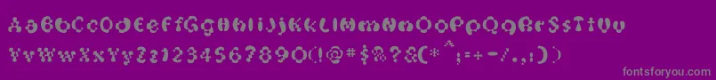 Шрифт OakMagicmushroom – серые шрифты на фиолетовом фоне