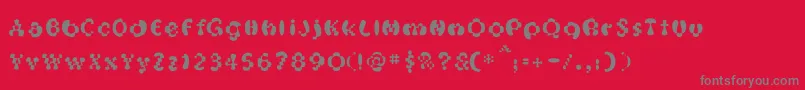 Шрифт OakMagicmushroom – серые шрифты на красном фоне