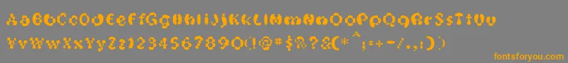 OakMagicmushroom Font – Orange Fonts on Gray Background