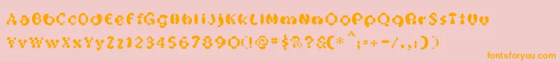 OakMagicmushroom Font – Orange Fonts on Pink Background