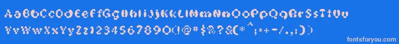 OakMagicmushroom Font – Pink Fonts on Blue Background