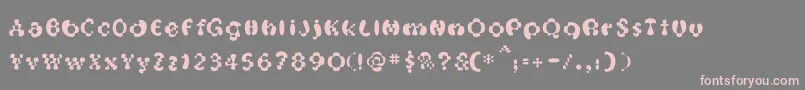 OakMagicmushroom Font – Pink Fonts on Gray Background