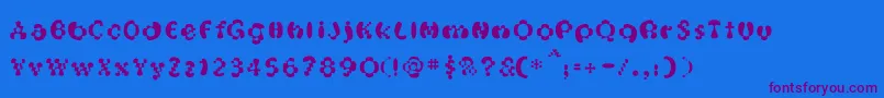 OakMagicmushroom Font – Purple Fonts on Blue Background