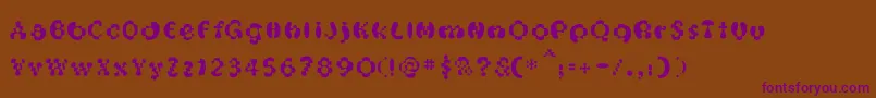 OakMagicmushroom-fontti – violetit fontit ruskealla taustalla