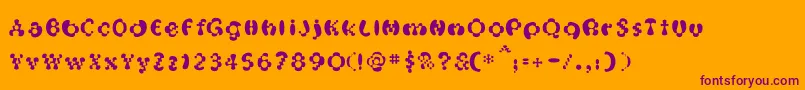 Шрифт OakMagicmushroom – фиолетовые шрифты на оранжевом фоне