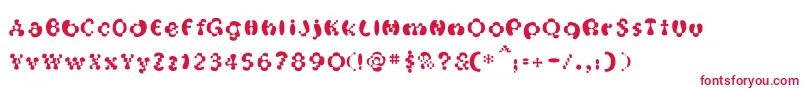 OakMagicmushroom Font – Red Fonts on White Background