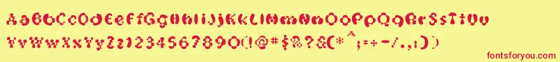OakMagicmushroom Font – Red Fonts on Yellow Background