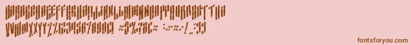 Police AlmanacItalicGrunge – polices brunes sur fond rose