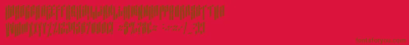 AlmanacItalicGrunge Font – Brown Fonts on Red Background