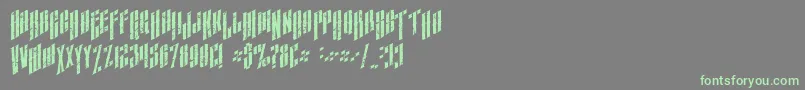 フォントAlmanacItalicGrunge – 灰色の背景に緑のフォント