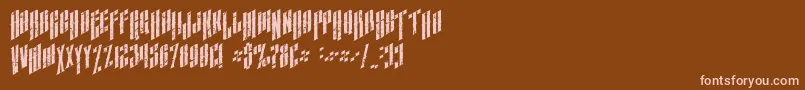 AlmanacItalicGrunge Font – Pink Fonts on Brown Background