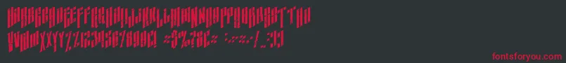 AlmanacItalicGrunge Font – Red Fonts on Black Background