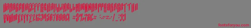 フォントAlmanacItalicGrunge – 赤い文字の灰色の背景