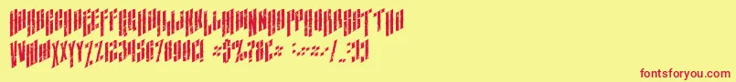 Weitere Informationen zur AlmanacItalicGrunge-Schriftart AlmanacItalicGrunge-Schriftart – Rote Schriften auf gelbem Hintergrund