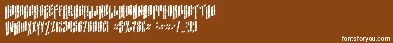 AlmanacItalicGrunge Font – White Fonts on Brown Background