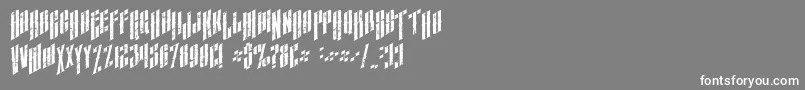 フォントAlmanacItalicGrunge – 灰色の背景に白い文字