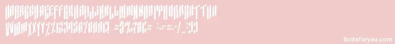 AlmanacItalicGrunge Font – White Fonts on Pink Background
