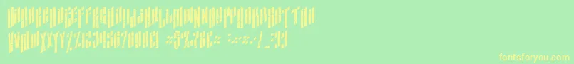 AlmanacItalicGrunge Font – Yellow Fonts on Green Background