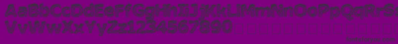 HairyMonster-Schriftart – Schwarze Schriften auf violettem Hintergrund